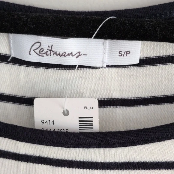 Reitmans Navy And White Nautical Striped Jersey Dress S - Picture 3 of 6